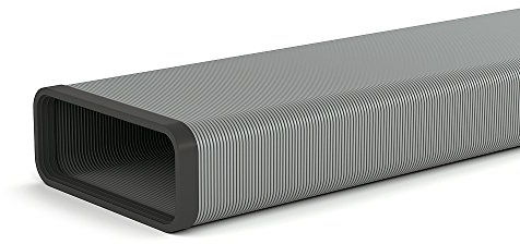 SF-VRO flex 150 Flachkanalrohr in 500 mm Länge mit Profildichtungen / COMPAIR STEEL flow 150 (System Ø 150)