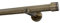Sento 25mm Metall Gardinenstange Vorhangstange 1-läufig Messing Antik Modern 120 cm (1x120cm) ALBANA