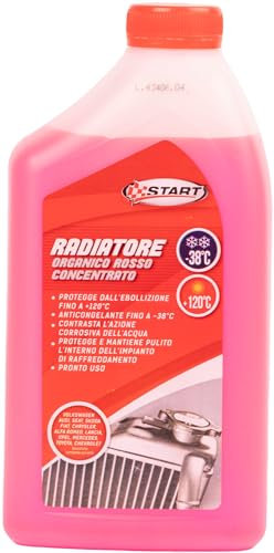 Start - Prestazioni Costanti con Liquido radiatore Rosso -38°C per Motori in Alluminio, Protezione sicura e affidabile in Ogni Stagione