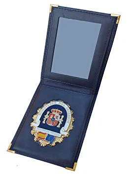 Tiendas LGP - Cartera Portaplaca de Piel- Seguridad Privada, Billetera, Color Negro