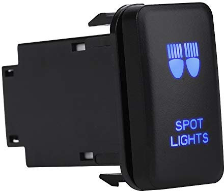 Interrupteur à bascule de barre lumineuse à LED ON-OFF LED Light, 12V Bleu LED Auto Auto On Off Rocker Toggle Switch pour Landcruiser VIGO(SPOT LIGHTS Pattern)