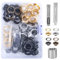 HO2NLE Kit Occhielli per Teloni 16mm Occhiellatrice per Teloni Set Occhiello Strumento Pinza Occhiellatrice Professionale con Strumenti per Scarpe Borse Abbigliamento 4 Colori