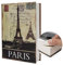 Boîte de rangement sûre de livre de détournement de papier réel, coffre-fort secret de dictionnaire avec serrure de code/clé, coffre-fort caché de livre de flip (Le code de Paris)