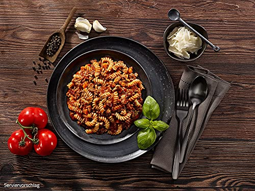ration1 Nudeln in Bolognese-Soße 4x 400g, Fertiggerichte lange haltbar, Outdoor, Trekking Nahrung, Camping Essen, Festival Zubehör, 10 Jahre haltbare Notfallnahrung, Survival Ausrüstung