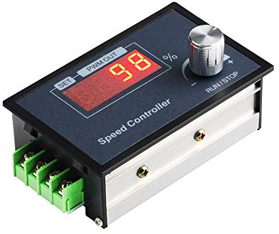 Aideepen Regolatore Velocità Motore CC, PWM DC 6-60V 30A, Regolabile Continuo con Interruttore Avvio/Arresto per 12V 24V 36V 48V
