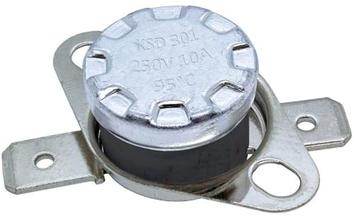 Lumonic Interruptor térmico 95°C Contacto NC 250V 10A Cambio de temperatura termostato KSD301 Bimetal Protección térmica