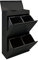 Arregui Top CR626-B Pattumiera Differenziata 4 Scomparti | 4x17 L (68 L) | Contenitore in Acciaio con Cassetto Superiore | Mobile per Raccolta Differenziata | Cestino per Spazzatura da Cucina | Nero