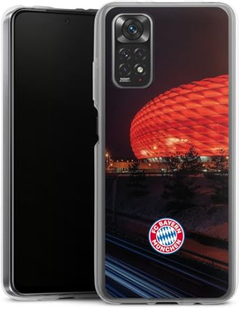 DeinDesign Silikon Hülle kompatibel mit Xiaomi Redmi Note 11 Case transparent Handyhülle FC Bayern München FCB Stadion