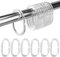 Shower Curtain Rings Hooks 36pcs Curtain Hanging Rings, Plastic C-Shaped Shower Curtain Hook for Bathroom Shower Window Rod,Loop Clips Bath Drape Replacement Curtain Pole C-Rings (Transparent)