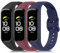 【3 Pezzi】 Cinturino Per Samsung Galaxy Fit 2 SM-R220, Cinturini Traspirante Braccialetto di Ricambio per Samsung Galaxy Fit 2,Nero+Vino Rosso+Blu