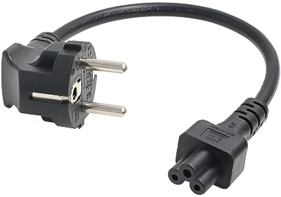 HangTon Stromkabel Euro Schuko Stecker CEE7/7 auf IEC320 C5 Mickey Mouse für Laptop Computer AC Adapter Kabel 250V 2.5A 12
