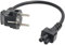 HangTon - Cable de alimentación Euro Schuko CEE7/7 a IEC320 C5 Mickey Mouse para computadora portátil, cable adaptador de CA de 250 V, 2.5 A, 12 pulgadas