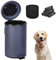 Umtiti Dog Poop Trash Can with Lid for Outdoors，3.2 Gallon Trash Can with Activated Carbon Filter & Plastic Bags, Pet Waste Container，UP12L-GY-Y+90BK