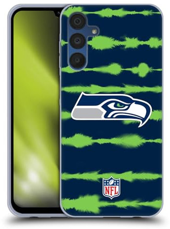 Head Case Designs Offizielle NFL Aquarell-Streifendruck Seattle Seahawks Art Soft Gel Handyhülle Hülle kompatibel mit Samsung Galaxy A15