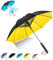 URWEIGH Parapluie 3 En 1 Avec Ventilateur, Parapluie Avec Ventilateur Et Brumisateur, Parasol Brumisateur, Parasol Rechargeable Par USB, Parapluie Compact Avec Protection UV (Jaune,One Size)