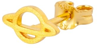 Ohrring LULU COPENHAGEN GOLD PLATED 925 LULU1262 SATURN GOLD, Taglia unica, Gelbgold, Kein Edelstein