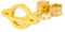 Ohrring LULU COPENHAGEN GOLD PLATED 925 LULU1262 SATURN GOLD, Taglia unica, Gelbgold, Kein Edelstein