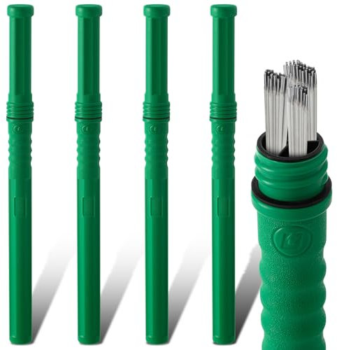 Tandefio 4 Pcs Welding Rod Storage Tube 40 Inch Tig Rod Storage Canisters Welding Electrode Holder Airproof Waterproof Container(Green)