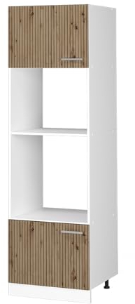 Vicco Mikrowellenschrank R-Line, Küchenregal für die Mikrowelle, Artisan-Eiche/Weiß, 60 cm