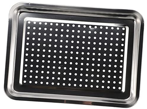 Hoement Bandeja De Drenaje De Acero Inoxidable Para Asar Carne Bandeja Reutilizable Para Barbacoa Para Cocinar El Patio Trasero
