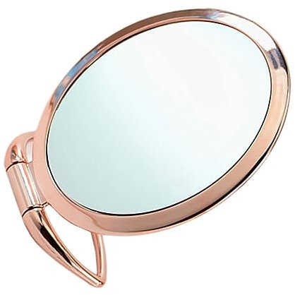 CANIGHT 1pièce Miroir De Maquillage Desktop Rond Grossissant Miroir Portable Chic Rose pour Coiffeuse Et Voyage