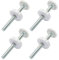 Druckschrauben Klemmschraube Schraube M10 x 100mm Gitter Gewindespindelstangen Schrauben Kit für Treppengitter Kindergitter Haustier Treppengitter Baby Gate-4 STK Weiß