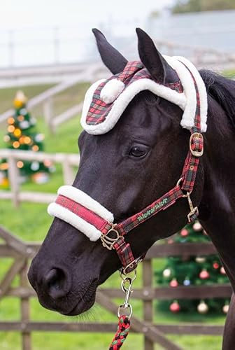Harrys Horse Halfter Set mit Strick und Ohren Weihnachtsedition Christmas, Größe:Full