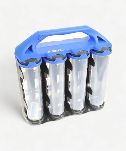 Tragbarer Organizer Q2L8 - 8 Stk Lagerbehältern - Aufbewahrungsbox für Bohrer,Schrauben - Aufbewahrungsbehälter für Haushalt , Garage , Werkstatt - Modular