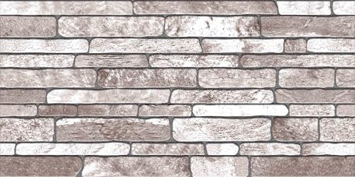 Grace Baltic, 3D Wandpaneele Ziegel Optik Wandpaneele Steinverkleidung Styroporverkleidung Wohnzimmer Küche Badezimmer Balkon Schlafzimmer Rückseite Theke Teras (689-022) x10 (N04, 0.5 m2)