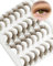 Faux Cils Cat Eye Lashes Brown Strip Eyelashes Marron Fox Eye Lashes 14pairs Fake Eyelashes 100% Fait à La Main D Curl Souple Et Réutilisable by Obeyalash (Style-Brown 146)