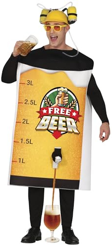 FIESTAS GUIRCA | Gratis Bier Kostüm für Erwachsene - Lustige Kostüme für Junggesellenabschiede, Kostümpartys und Karneval - Ideal für Männer