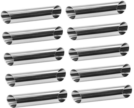 LAPYAPPE 20 Stück Backwerkzeug Hülse Nicht -STiCK zum Backen kochgeschirr Küchenutensilien Gebäckherstellung cremefarbene Hornröhren Cannoli-Röhre Rostfreier Stahl Silver