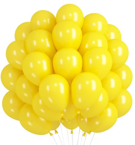 Luftballons Gelb 60 Stück Gelbe Luftballons Helium, Luftballon Geburtstagdeko Gelb Helium Ballons Gelbe Matt Latex Ballons Girlande für Geburtstag Hochzeit Babyparty Gänseblümchen Honigbiene Thema