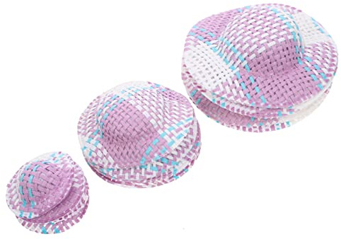 HEALSOPTHY 12 Stück Hüte für Puppen Teiliges mit Bunten Streifen für DIY und Kreative Bastelprojekte Fotos und Spielaktivitäten