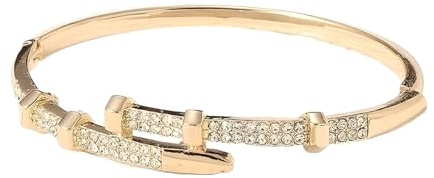 Rainway Nagel Armbänder für Damen, 18 Karat Vergoldetes Armreif, Elegantes Zirkonia-Steinen Armreif Offenes Design, Verstellbares Armband Stilvolle Schmuckgeschenke für Damen und Herren