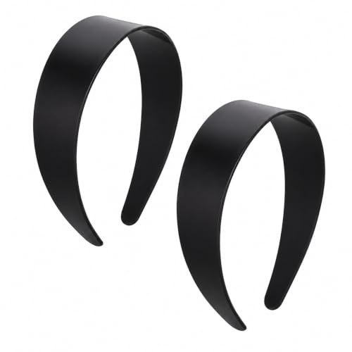 2er Set 4cm Breiter Haarreif, Klassisches Haarband Damen Schwarz, Vielseitiges und Elegantes Haarband für Jeden Anlass, Breiter Haarreifen aus strapazierfähigem Material