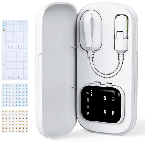 Fizzyo Wireless Bettwetting Alarm für Jungen und Mädchen, USB-C Wiederaufladbare Bettnässer Alarm mit 3 Erinnerungsmodi, Nacht-Töpfchentraining mit Geräuschen & Vibration, Bettnässer-Sensor für Kinder