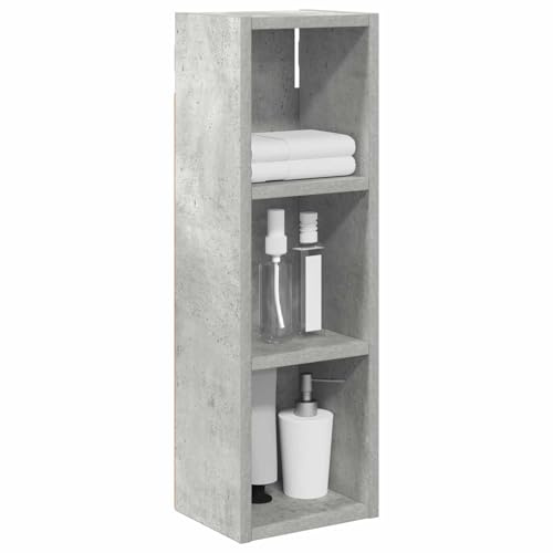 vidaXL Badezimmer-Wandschrank Betongrau 20 x 16 x 62,5 cm