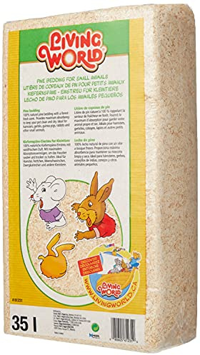 LIVING WORLD Pine Shavings with a fresh forest scent, 35 Litre