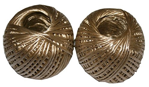 Bindfaden Packband Geschenkband 30 m goldhaselnuss glänzend 2 Stück (0022)