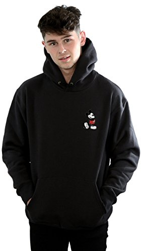 Disney Men's Mickey Mouse Kickin Retro Chest Hoodie