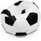 Ecopuf Sitzsack Ball - Bean Bag Ball - Sitzsäcke fur Gaming Sack - Zubehör für Fussball Kinderzimmer - Öko-Leder - 90x55cm, Schwarz E14