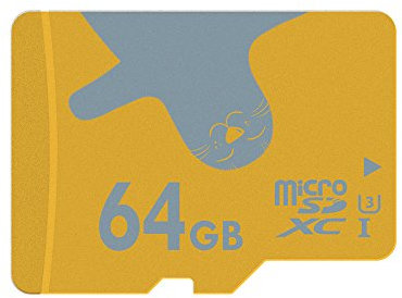 ALERTSEAL 64GB Micro SD Card Class 10 microSDXC Memory Card for Surveillance Camera Dashcam with Adapter(U3 64 GB)