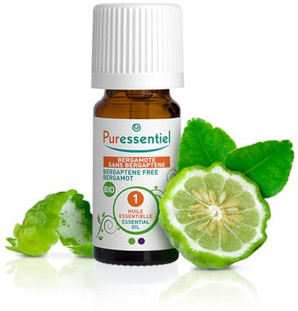 Puressentiel - Huile Essentielle de Bergamote - Bio - 100 pourcent pure et naturelle - HEBBD - 10 ml