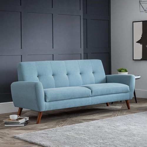 Julian Bowen Monza 3-Sitzer-Sofa, Retro, Blau