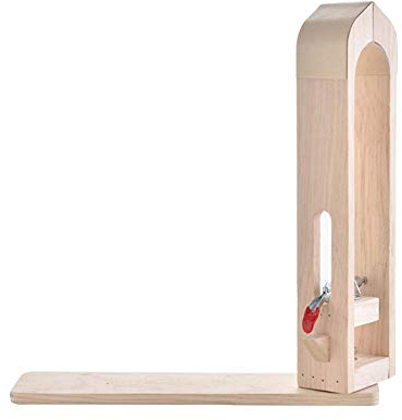 Litthing Pince de Retenue Cuir Outil de Couture de Main Chevalet Serrage en Bois pour Cuir Alésage de Forage Artisanat Outils de Poinçon à Coudre pour la Couture de Piqueuse