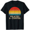 Lustige Pilates und Kaffee - Vintage Style T-Shirt