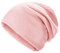 ZLYC Summer Long Slouch Beanie Leicht Weich Jersey Mütze für Damen und Herren,Festes Hellrosa,Gr. Einheitsgröße