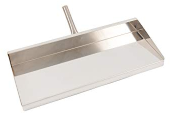 Leccarda in Acciaio Inox per Caminetto o Barbecue, Raccoglitore di Grassi Durante la Cottura (79x20x3 cm)
