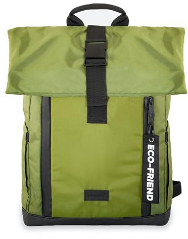 Dingbats* Notebooks - Roll Top Backpack - 25l - Passend Für 15 Laptop - Grüner Wald